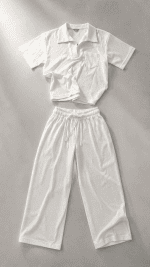 ست پولوشرت و شلوار cloud white